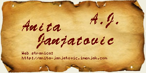 Anita Janjatović vizit kartica